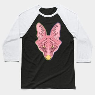 red maned wolf face Baseball T-Shirt